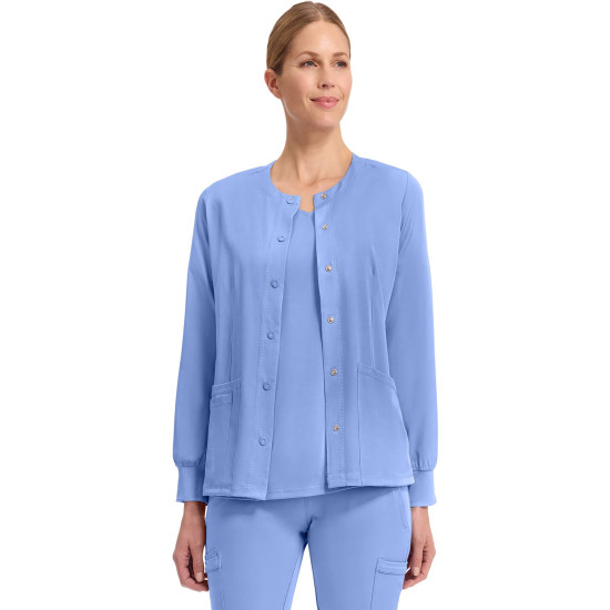 جاكيت طبي بأزرار كبس أمامية من هيلينق هاندز