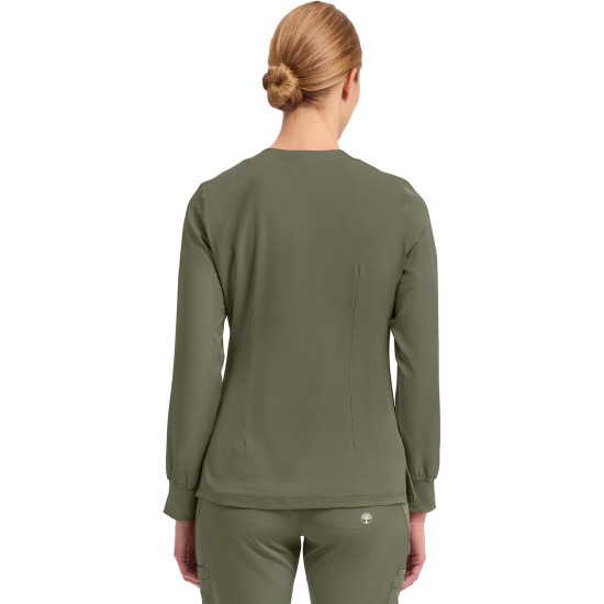 جاكيت طبي بأزرار كبس أمامية من هيلينق هاندز