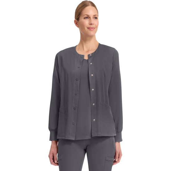 جاكيت طبي بأزرار كبس أمامية من هيلينق هاندز