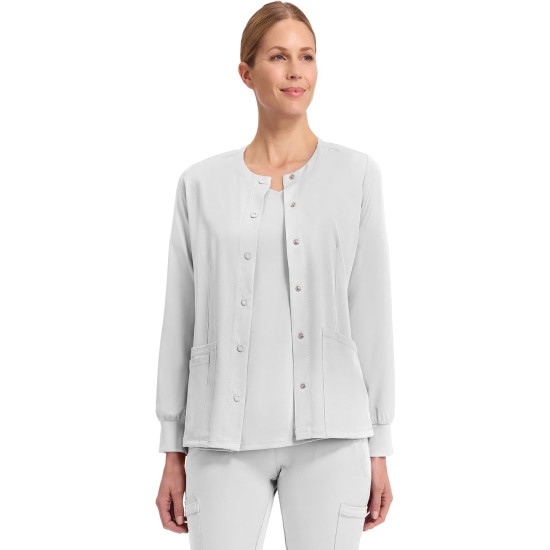 جاكيت طبي بأزرار كبس أمامية من هيلينق هاندز