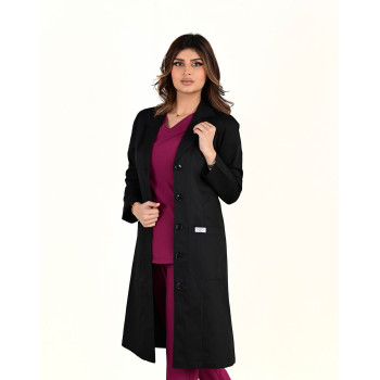 لاب كوت ملون نسائي بطول 40 انش وقصة كلاسيكية