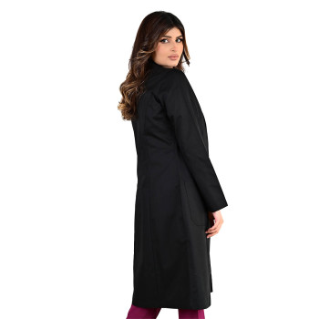 لاب كوت ملون نسائي بطول 40 انش وقصة كلاسيكية