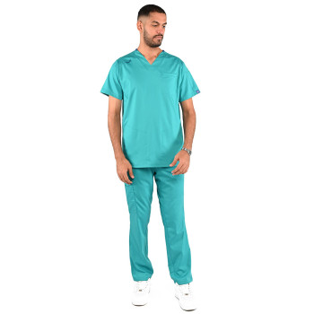 طقم سكرب رجالي ماركة ام او - أخضر فاتح 