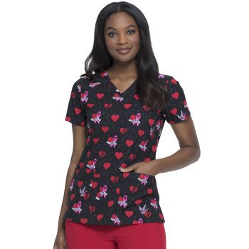 سكراب تمريض بلوزة مطبعة من ديكيز