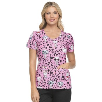 سكراب بلوزة نسائية مطبعة من ديكيز