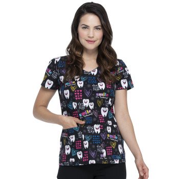 سكراب بلوزة نسائية مطبعة من ديكيز